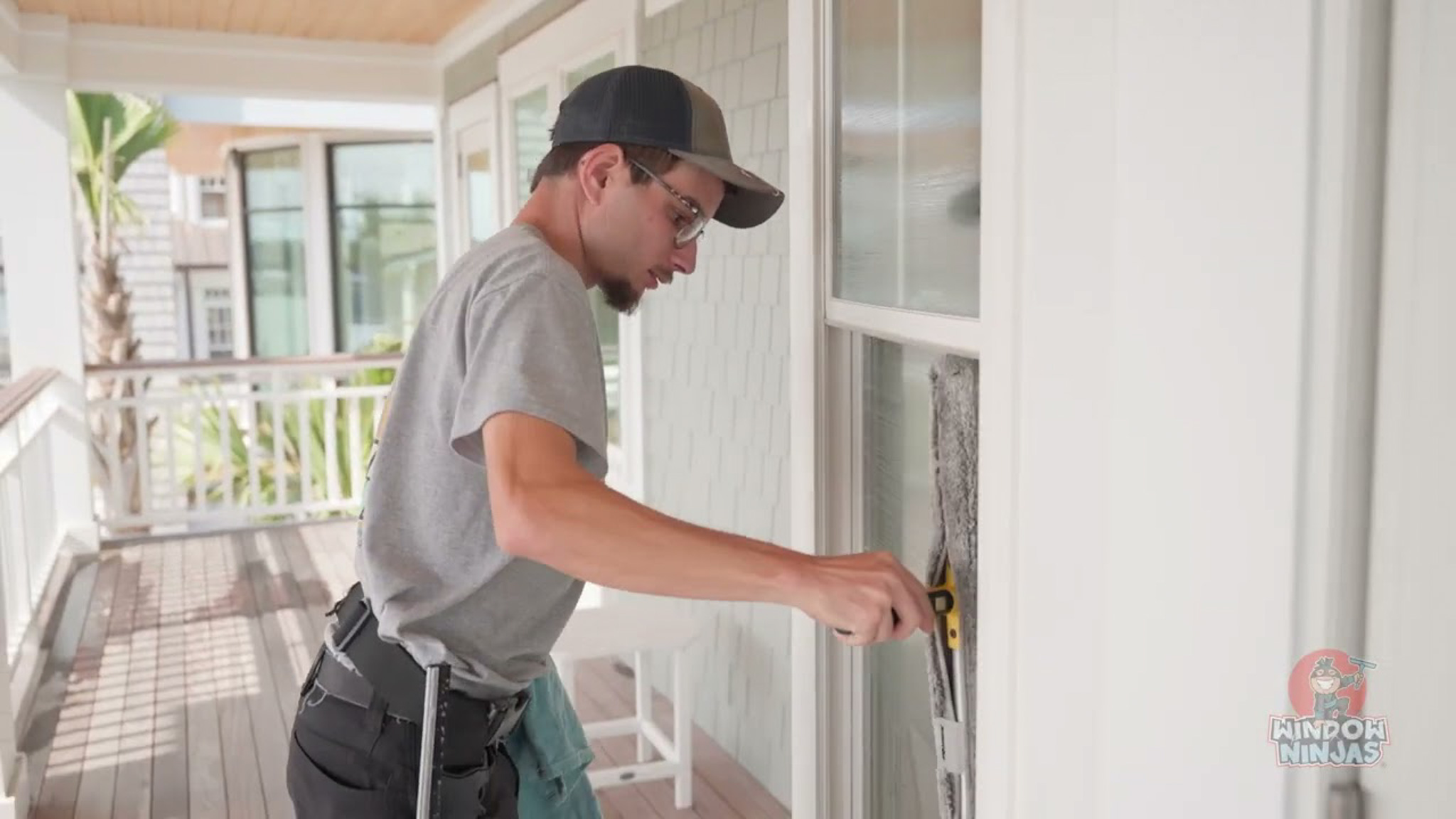 Window Ninjas Myrtle Beach beach house window cleaning video.